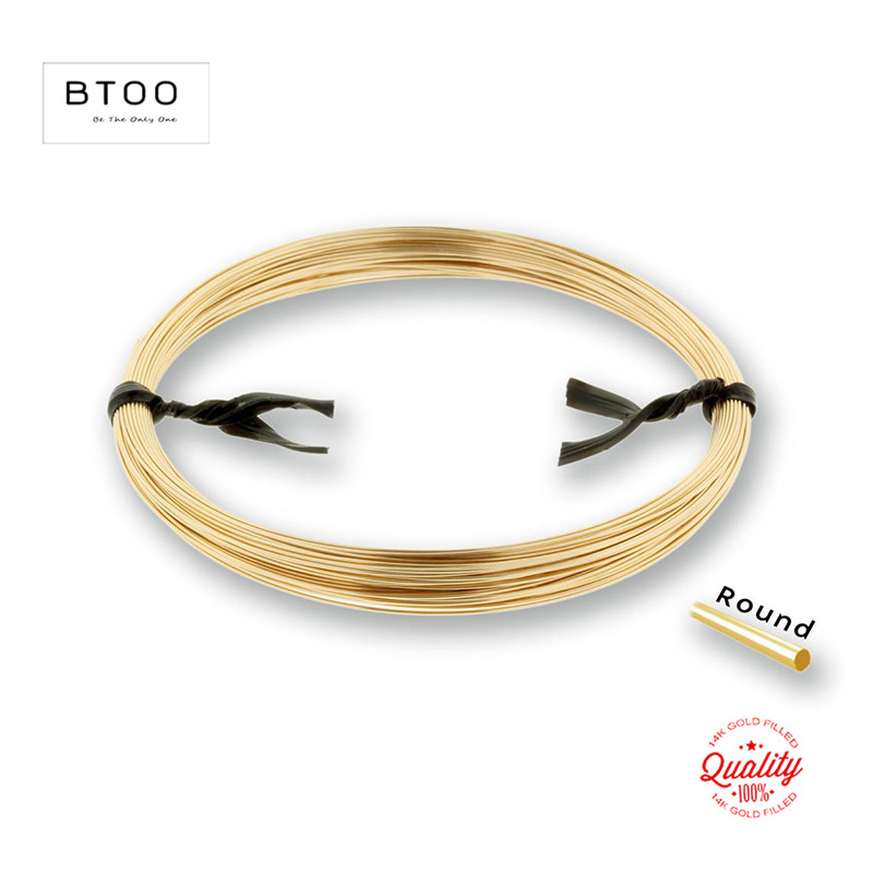 Jewelry Making Thread - ลวดทอง 14K แบบแข็ง/อ่อน ยาวหนึ่งเมตรครึ่ง สำหรับร้อยลูกปัด ทำเครื่องประดับทอง