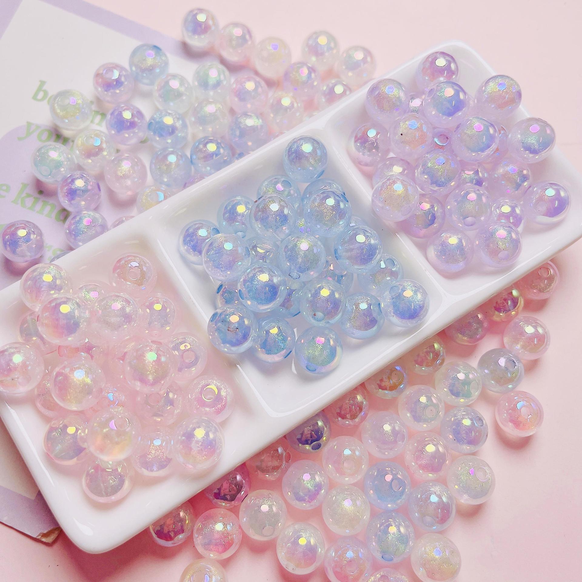 Jewelry Making Ideas With Beads - 10ชิ้นลูกปัดอะคริลิคสีใสแวววาว AB สำหรับสร้อยข้อมือสร้อยคอเครื่องประดับไอเดียทำมือ