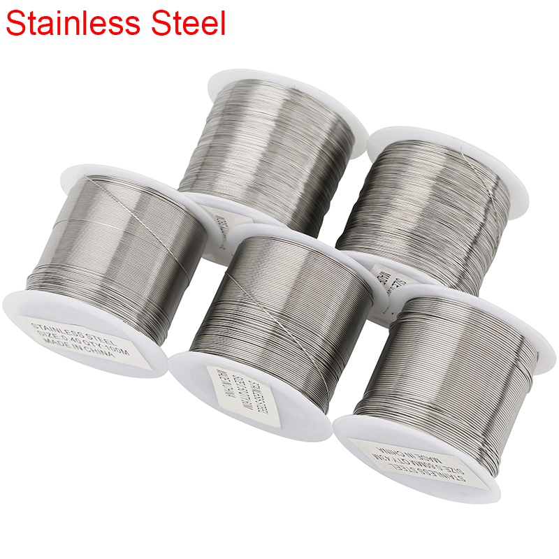 Jewelry Making Thread - 1 ม้วนสแตนเลสสตีลประดับด้วยลูกปัดสายไฟด้าย Strong เส้นผ่านศูนย์กลาง 0.2 0.3