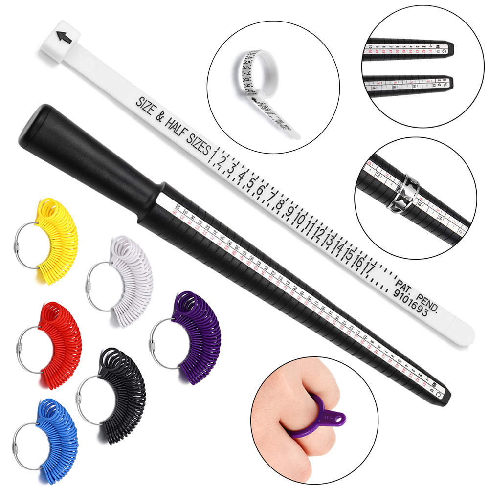 Jewelry Making Uk - Professional เครื่องประดับเครื่องมือเครื่องวัดแหวน Mandrel Stick Finger ไม้บรรทัดแหวน
