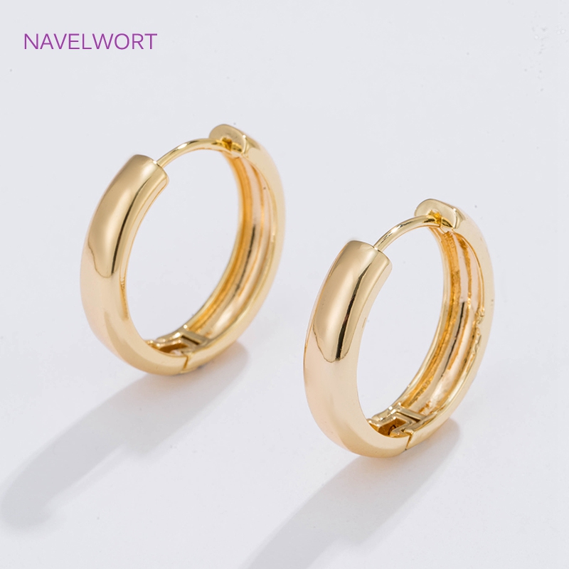Jewelry Making Gold - 6 ขนาดต่างหูห่วงวงกลมชุบทองของขวัญหญิง, ต่างหูทรงกลมคุณภาพสูงสำหรับผู้หญิงเครื่องประดับแฟชั่น