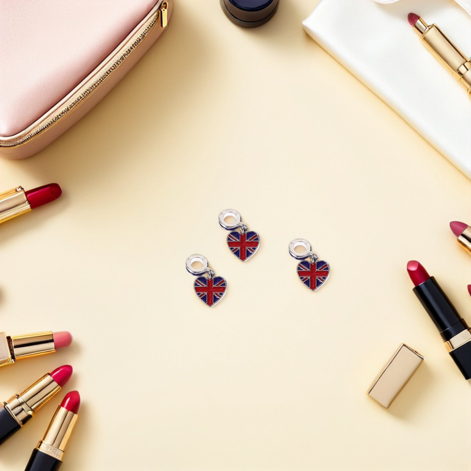 Jewelry Making Uk - ชุด 12 ชิ้น จี้ธงชาติอังกฤษ อุปกรณ์ตกแต่งเครื่องประดับสำหรับทำสร้อยข้อมือ สร้อยคอ