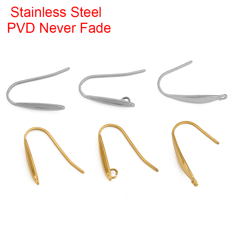Jewelry Making Thread - 10pcs ไม่เคยจางหายสแตนเลสต่างหูตะขอลวดทํา PVD Hypoallergenic ต่างหู Clasps
