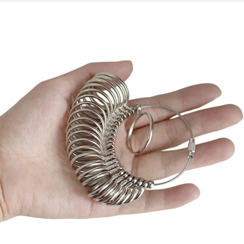 Jewelry Making Uk - เครื่องวัดขนาดแหวนโลหะแบบมืออาชีพ 4 in 1 พร้อมแท่งวัดขนาดนิ้วสำหรับทำเครื่องประดับ มาตรฐาน
