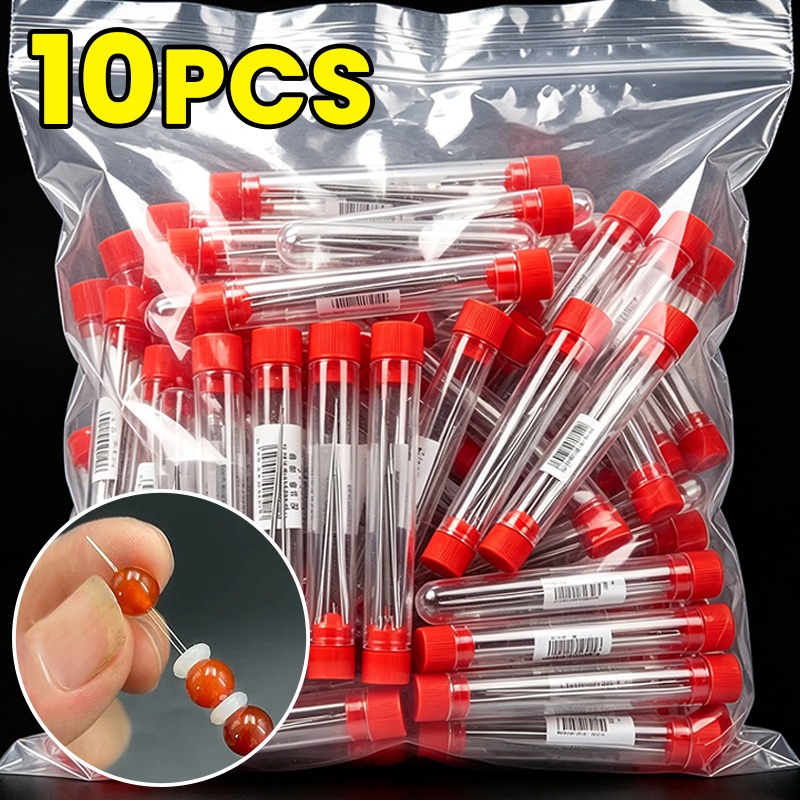 Jewelry Making Tools And Supplies - เข็มร้อยลูกปัดแบบเปิด 1/10 ชิ้น ชุดเข็มร้อยลูกปัด DIY สำหรับทำเครื่องประดับ