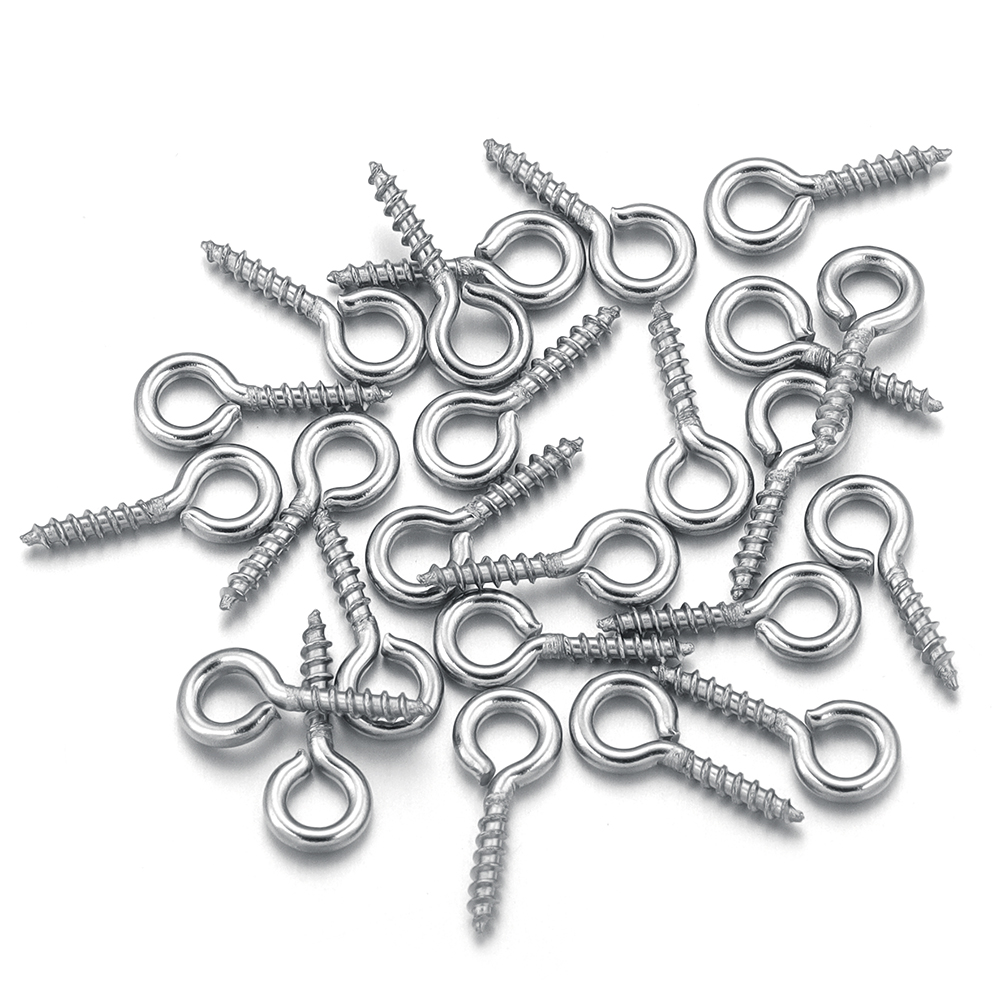 Jewelry Making Tools And Supplies - 100 ชิ้น/ล็อตสแตนเลสมินิสกรู Pins จี้หัวเข็มขัดเกลียวโลหะวัสดุสําหรับ DIY Craft