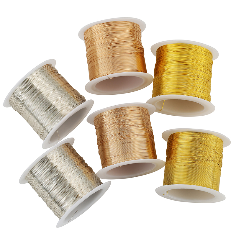 Jewelry Making Thread - สายทองแดงสแตนเลสสำหรับร้อยสร้อยข้อมือ ความยาว 100 เมตร ขนาด 0.3