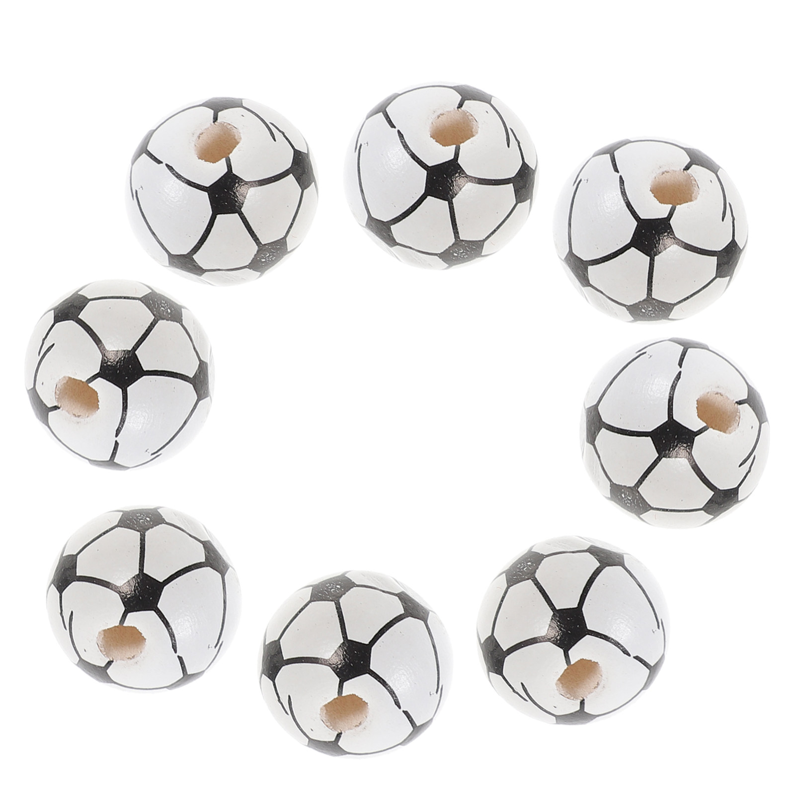 Jewelry Making Ideas With Beads - ลูกปัดไม้ตกแต่งรูปทรงกีฬา 50 ชิ้น สำหรับงานประดิษฐ์เครื่องประดับ ไอเดียของขวัญวันเกิด