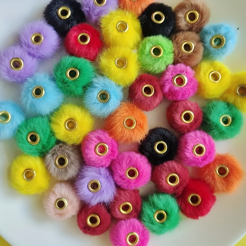 ลูกปัดขนยาวรูใหญ่ 20 มม. หลากส - Jewelry Making Ideas With Beads บทวิจารณ์และราคา