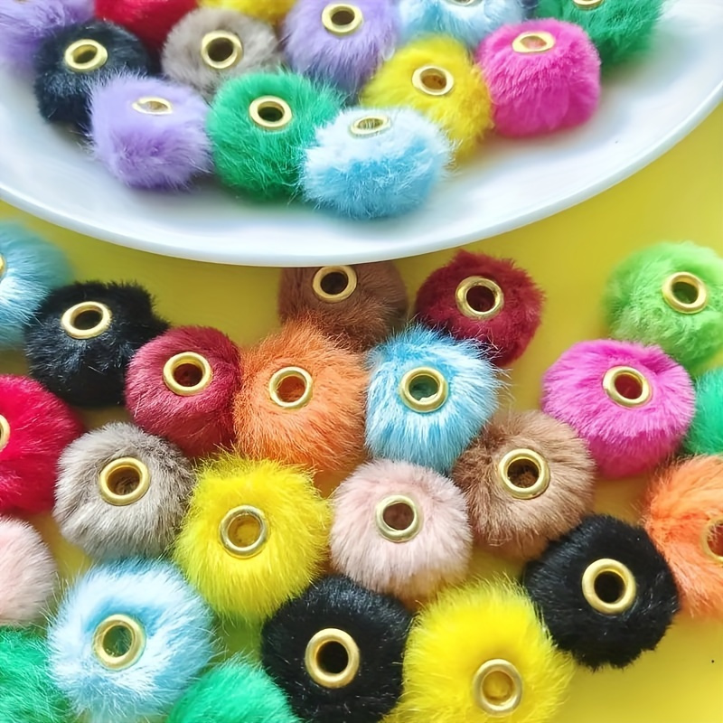 ลูกปัดขนยาวรูใหญ่ 20 มม. หลากส - Jewelry Making Ideas With Beads บทวิจารณ์และราคา