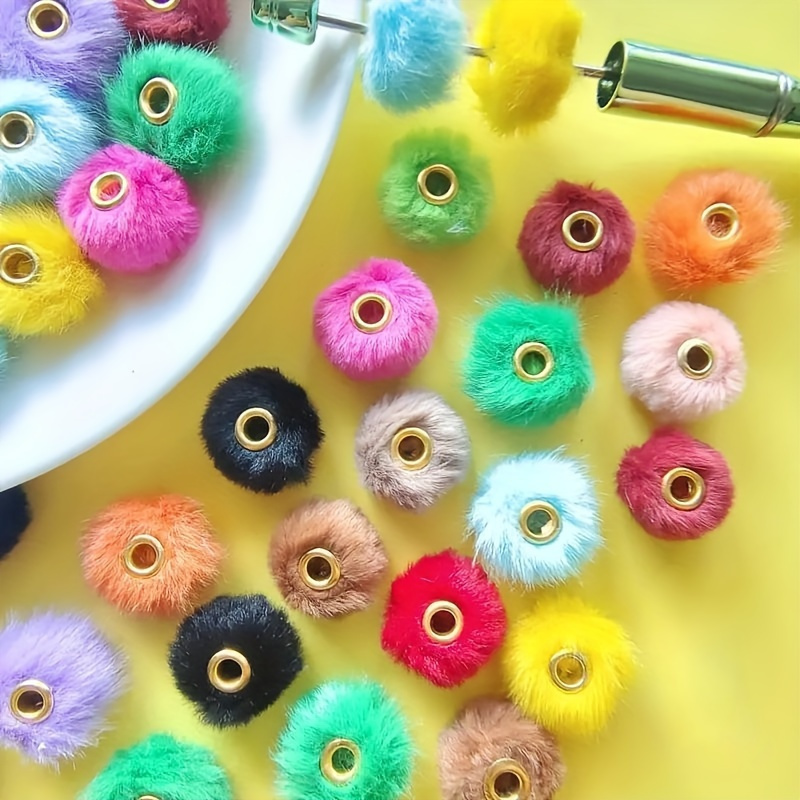 ลูกปัดขนยาวรูใหญ่ 20 มม. หลากส - Jewelry Making Ideas With Beads บทวิจารณ์และราคา