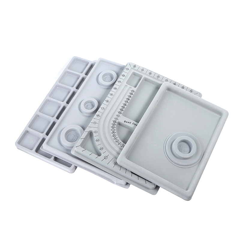 สีเทา Flocked Bead Board สร้อย - Jewelry Making Table บทวิจารณ์และราคา