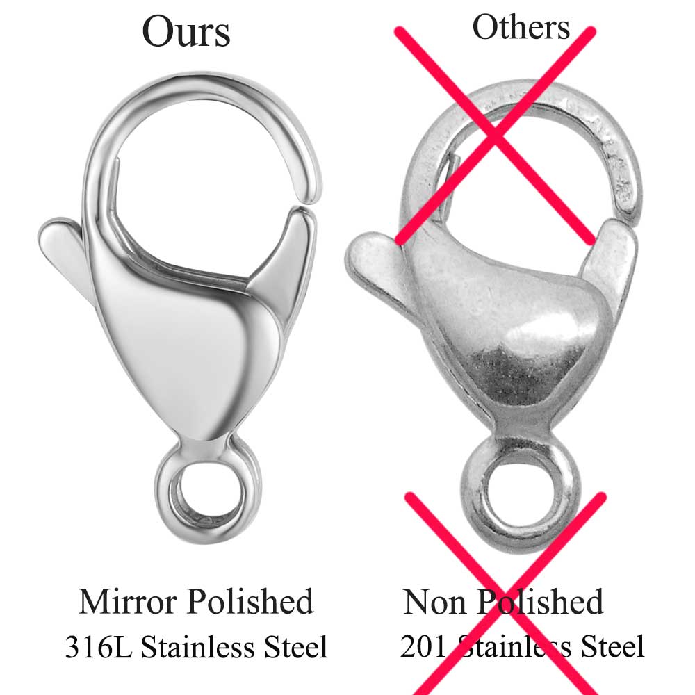 ตัวล็อคแบบก้ามปูสแตนเลส 316L ข - Jewelry Making Gold บทวิจารณ์และราคา