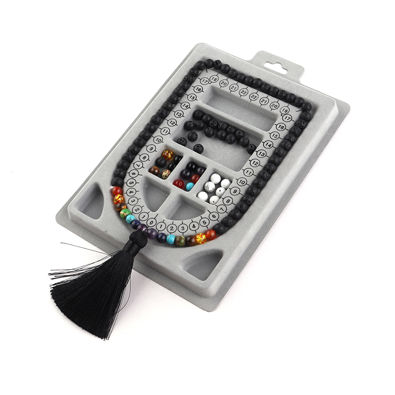 1PC สีเทา Flocked Bead Board ส - Jewelry Making Table บทวิจารณ์และราคา