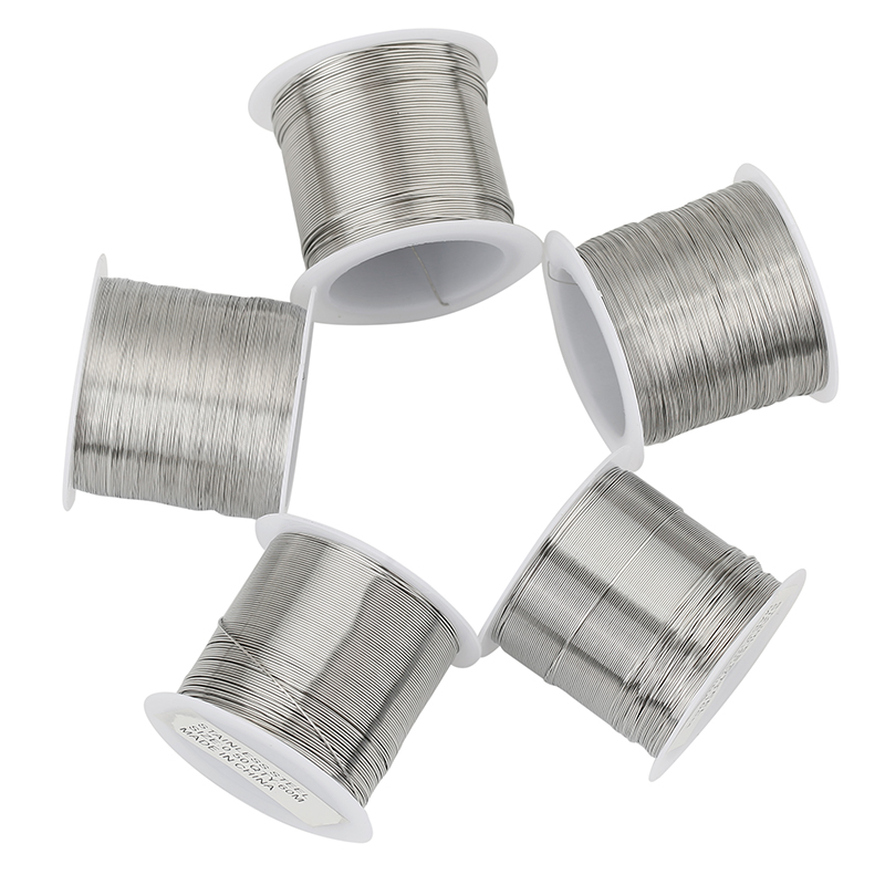 1 ม้วนสแตนเลสสตีลประดับด้วยลูก - Jewelry Making Thread บทวิจารณ์และราคา