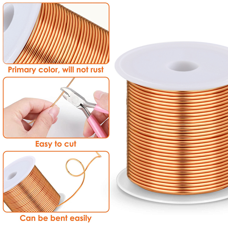 1-3 ม้วนทองแดงอ่อนสําหรับ Elec - Jewelry Making Thread บทวิจารณ์และราคา