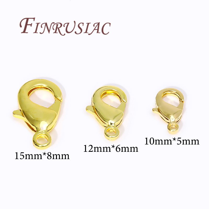 ตัวล็อกแบบก้ามปูชุบทอง 18K สำห - Jewelry Making Gold บทวิจารณ์และราคา