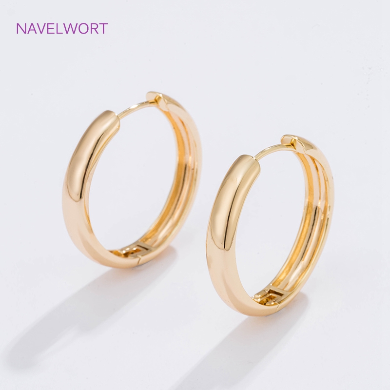 6 ขนาดต่างหูห่วงวงกลมชุบทองของ - Jewelry Making Gold บทวิจารณ์และราคา