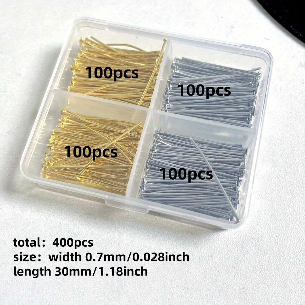 หมุดหัวเหล็กแบบผสม 400 ชิ้น ขน - Jewelry Making Tools And Supplies บทวิจารณ์และราคา