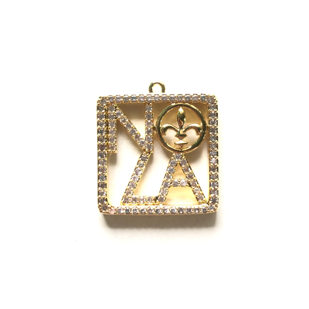 5Pcs Zirconia Pave NOLA Fleur  - Jewelry Making New Orleans บทวิจารณ์และราคา