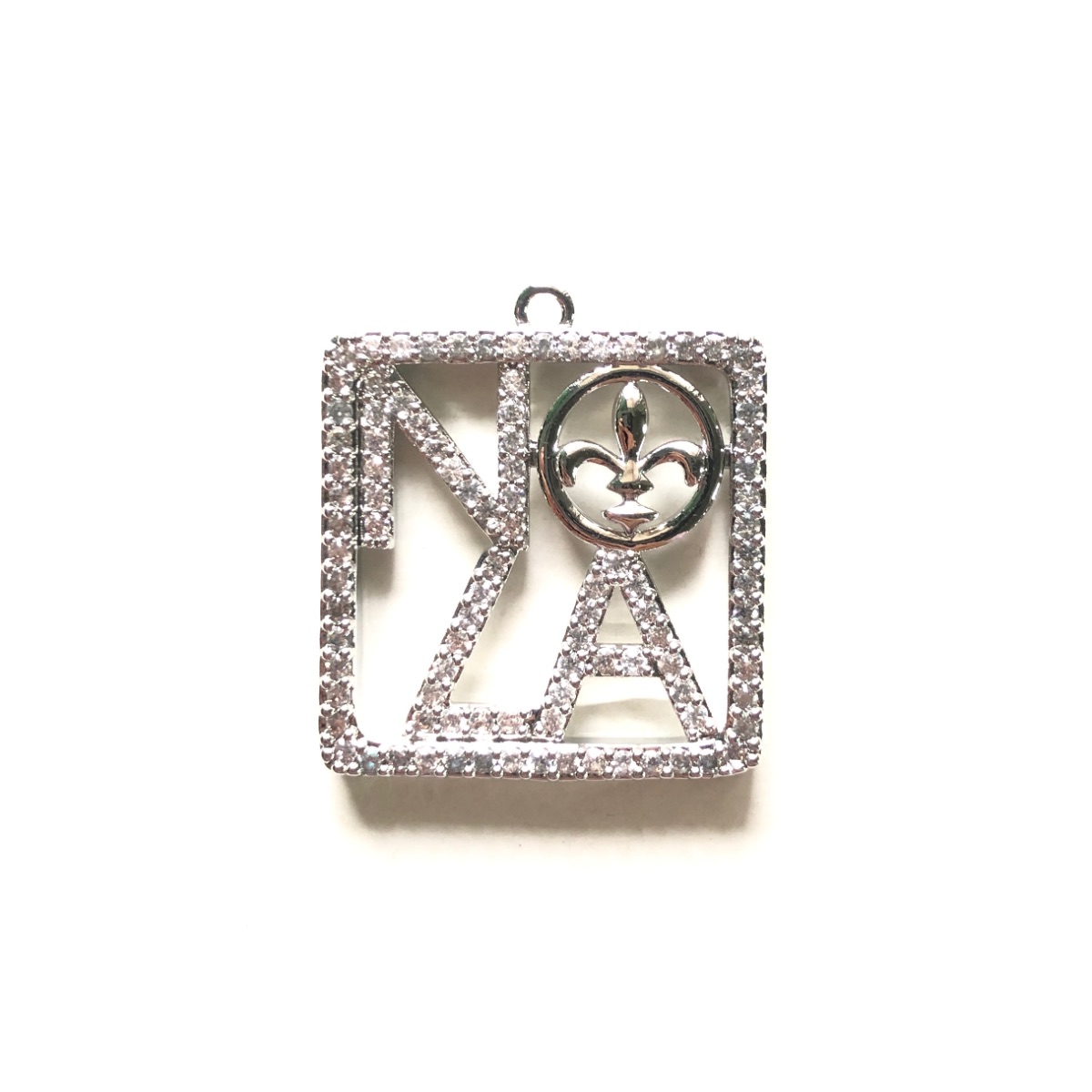 5Pcs Zirconia Pave NOLA Fleur  - Jewelry Making New Orleans บทวิจารณ์และราคา