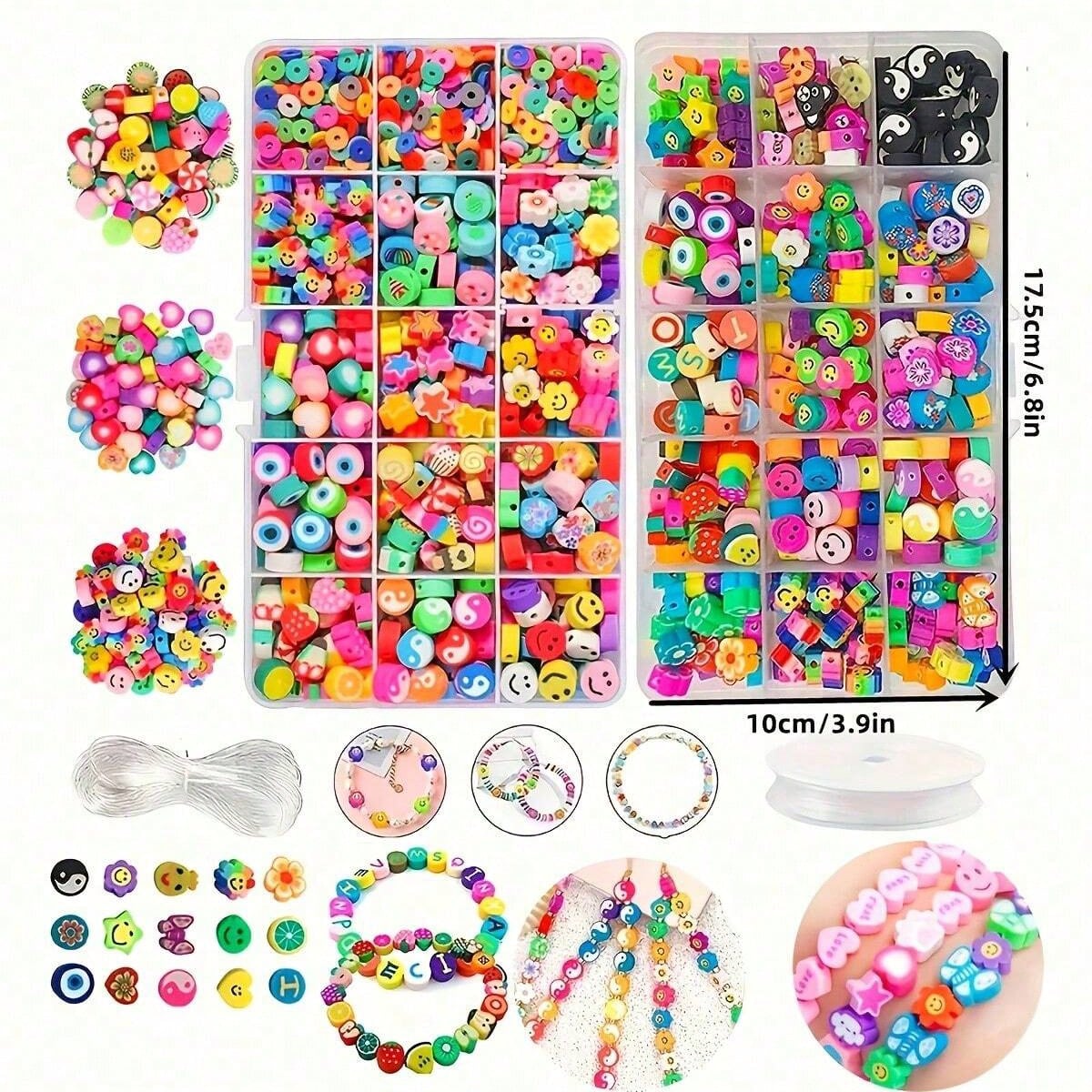 1450/1200/250 ชิ้นชุดลูกปัดดิน - Jewelry Making Thread บทวิจารณ์และราคา