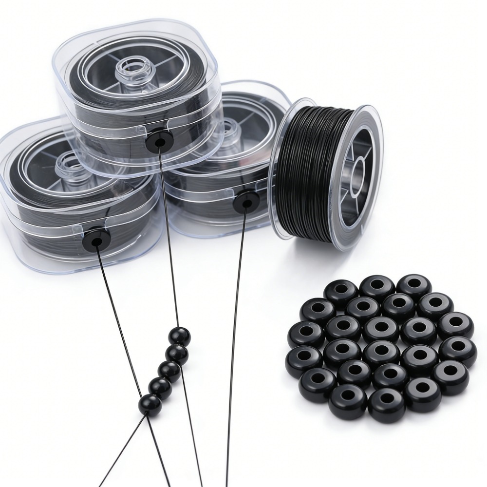เชือกยางยืดสีดำขนาด 0.5-1 มม.  - Jewelry Making Thread บทวิจารณ์และราคา