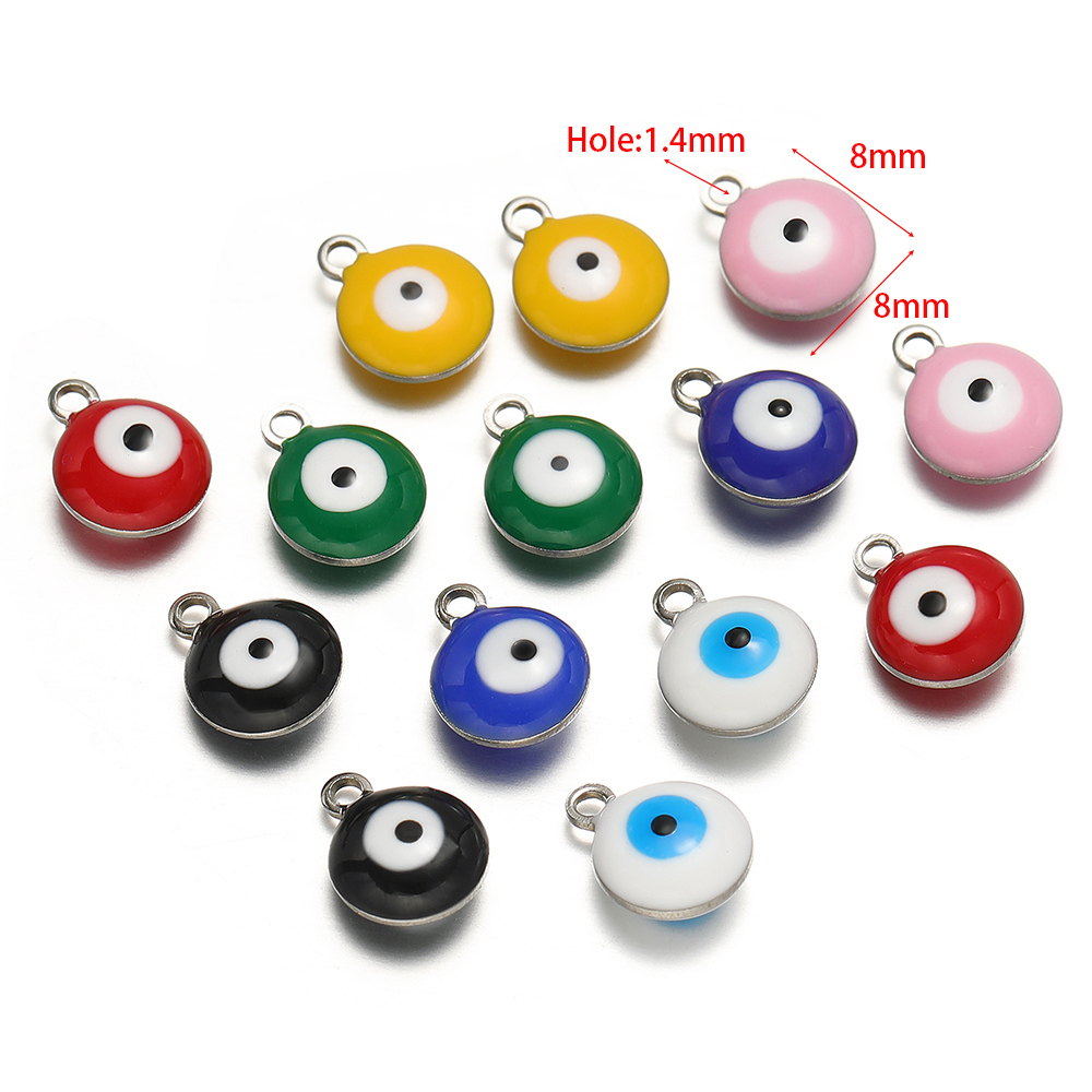 จี้รูปตาปีศาจเคลือบสแตนเลสกันน - Jewelry Making Tools And Supplies บทวิจารณ์และราคา