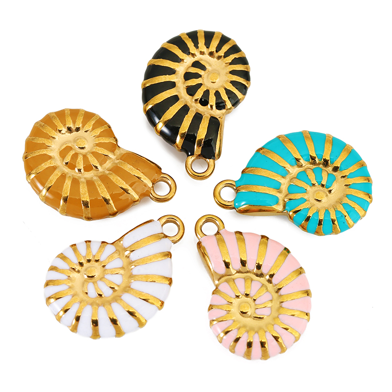 จี้รูปเปลือกหอยเคลือบทองสแตนเล - Jewelry Making Tools And Supplies บทวิจารณ์และราคา