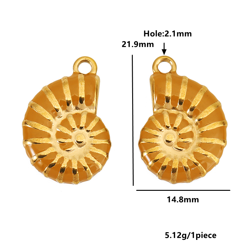 จี้รูปเปลือกหอยเคลือบทองสแตนเล - Jewelry Making Tools And Supplies บทวิจารณ์และราคา