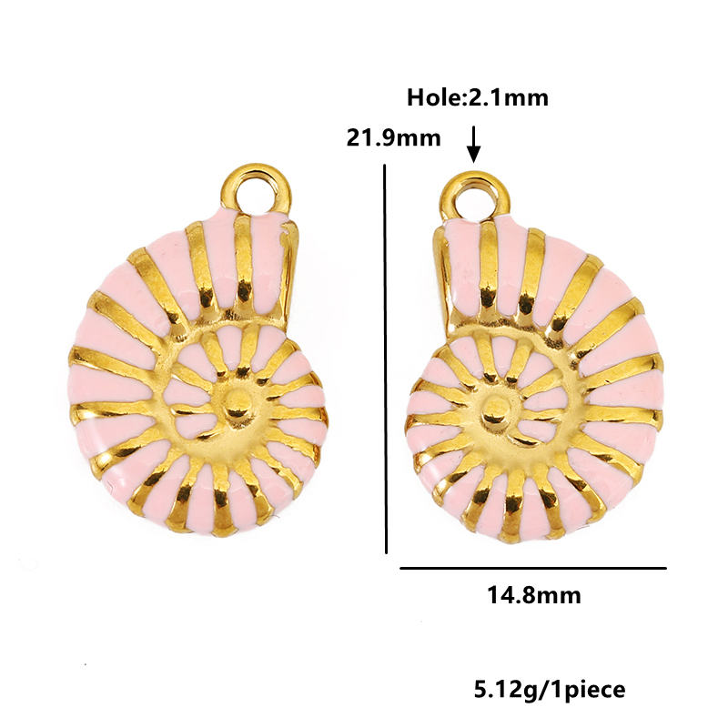 จี้รูปเปลือกหอยเคลือบทองสแตนเล - Jewelry Making Tools And Supplies บทวิจารณ์และราคา