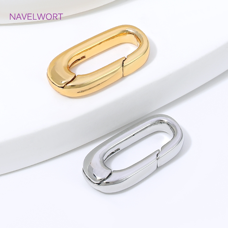 ตัวล็อคแบบสปริงรูปวงรีชุบทอง 1 - Jewelry Making Gold บทวิจารณ์และราคา