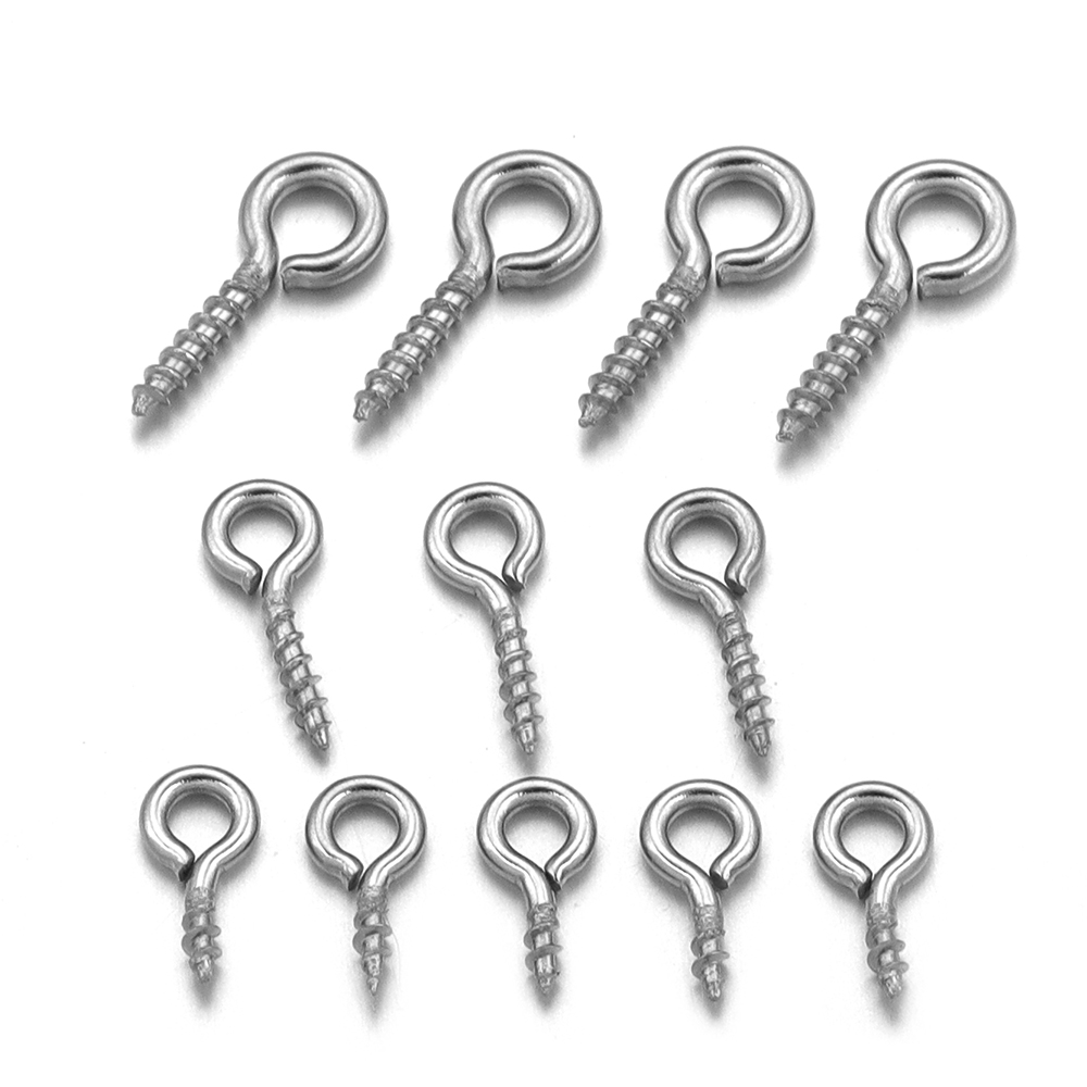 100 ชิ้น/ล็อตสแตนเลสมินิสกรู P - Jewelry Making Tools And Supplies บทวิจารณ์และราคา