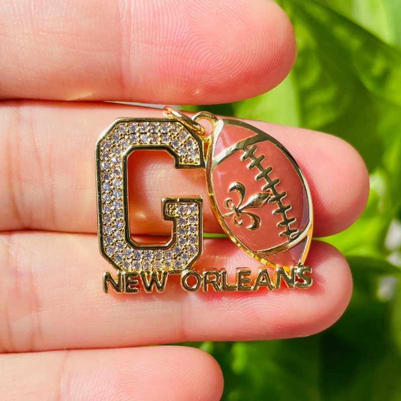 5Pcs Micro Pave GO NEW ORLEANS - Jewelry Making New Orleans บทวิจารณ์และราคา