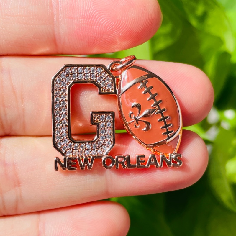 5Pcs Micro Pave GO NEW ORLEANS - Jewelry Making New Orleans บทวิจารณ์และราคา