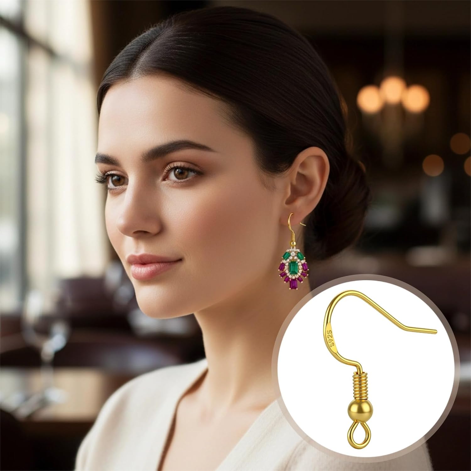 ตะขอเกี่ยวต่างหูเงินแท้ 925 ชุ - Jewelry Making Thread บทวิจารณ์และราคา