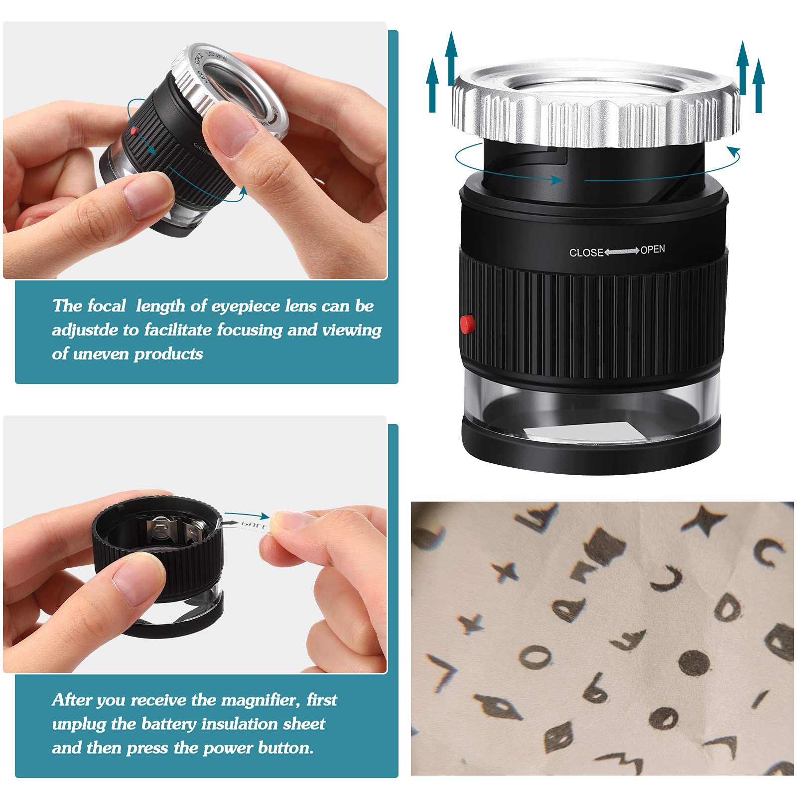 30X กระเป๋าแว่นขยาย LED UV Lig - Jewelry Making Glasses บทวิจารณ์และราคา
